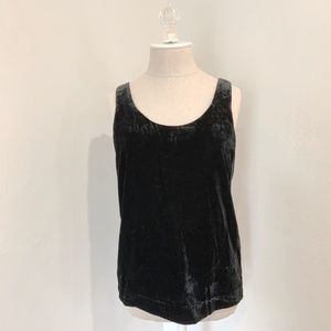 NWT J. Crew Black Vevlet Tank Top Size 2T